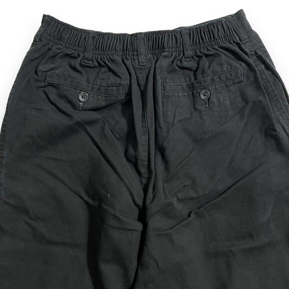 George Mens Khaki Chinos Pants Straight Leg Elastic Waistband Black 32x30 - Picture 6 of 8